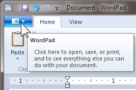 Windows 7 WordPad – File types (2/5)