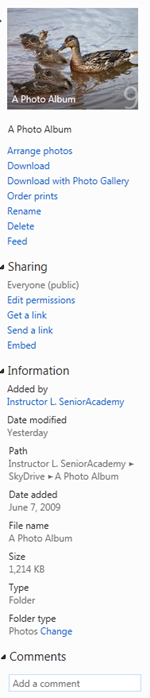 SkyDrive Folders, Albums, Files and Photos – making a little bit of sense (5/6)